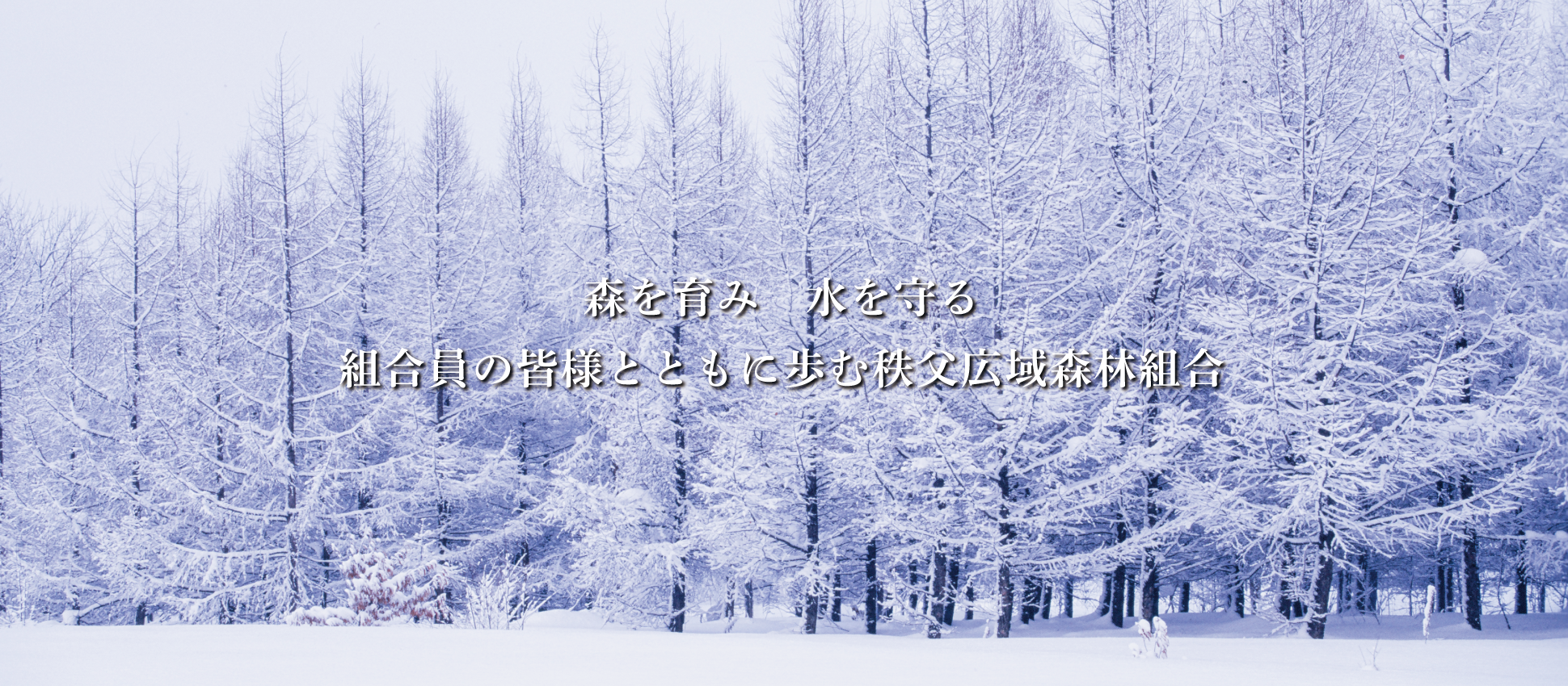 森を育み水を守る 組合員の皆様とともに歩む秩父広域森林組合